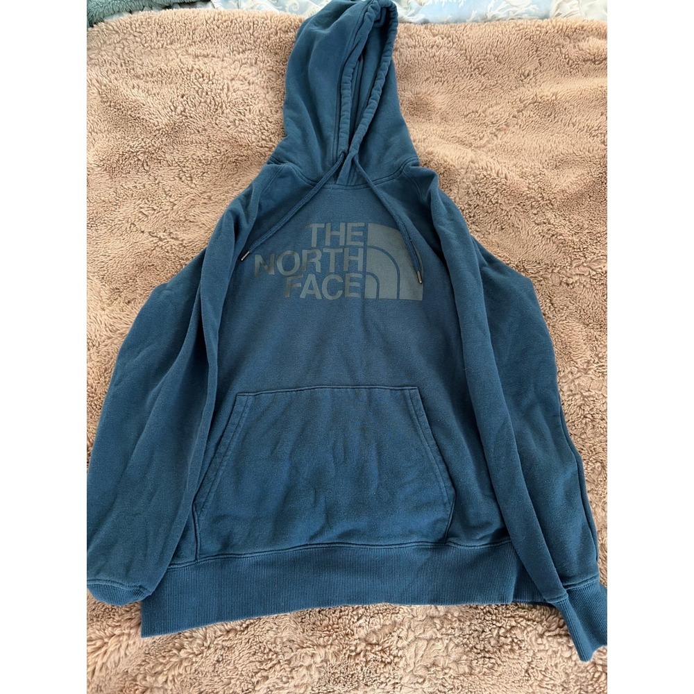 The North Face Womens Teal Blue Logo Pullover Hoodie Women's Size Large L